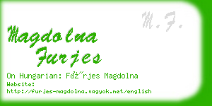 magdolna furjes business card